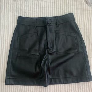 Madewell faux-leather mini skirt